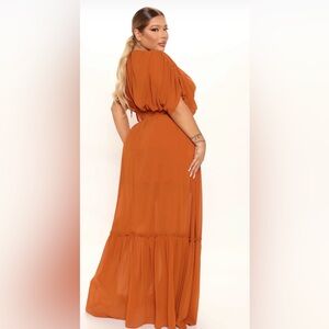 Fashion Nova Terracotta Maxi Dress